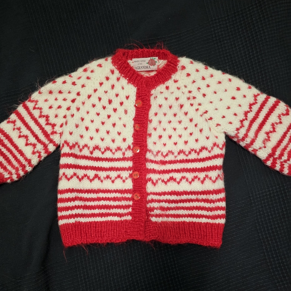 Handmade Knit Sweater Hearts